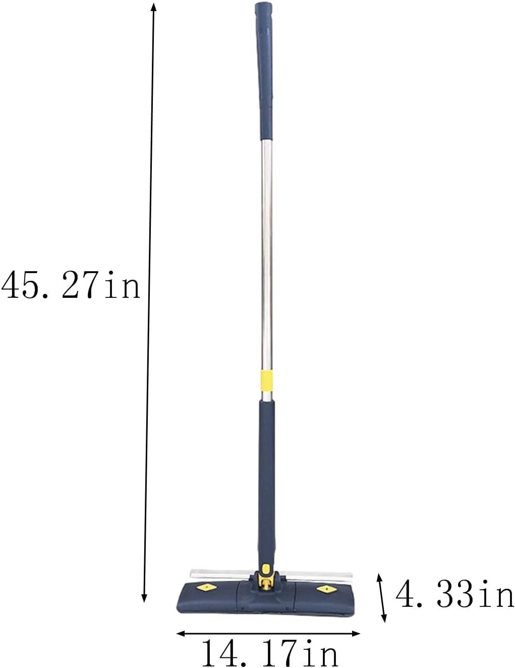 Flat Microfiber Floor Cleaning Mop with Scraper with 360 Rotating Head, Self-Wringings Hands-Free Automatic Water Squeezing Mop for Floors,Kitchen,Wall,Bathroom,Toilet Household Cleaning Mop