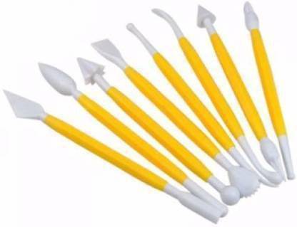 Package of 8 with 16 Different Shapes Exclusive Modeling Set for Fondant Gum Paste Sugar Craft and Cake Decoration Clay Modelling Tools Set, Blue