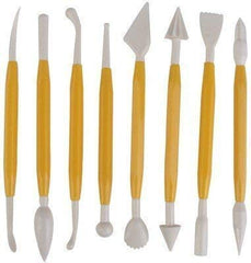 Package of 8 with 16 Different Shapes Exclusive Modeling Set for Fondant Gum Paste Sugar Craft and Cake Decoration Clay Modelling Tools Set, Blue