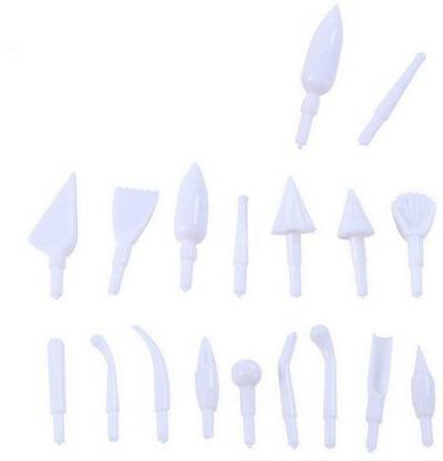 Package of 8 with 16 Different Shapes Exclusive Modeling Set for Fondant Gum Paste Sugar Craft and Cake Decoration Clay Modelling Tools Set, Blue