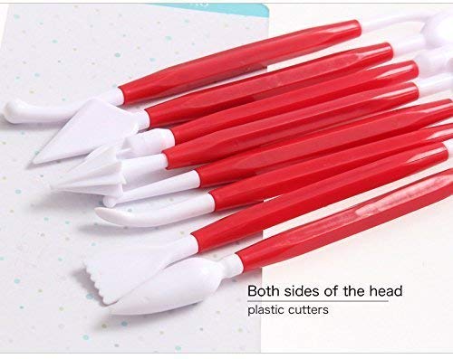 Package of 8 with 16 Different Shapes Exclusive Modeling Set for Fondant Gum Paste Sugar Craft and Cake Decoration Clay Modelling Tools Set, Blue