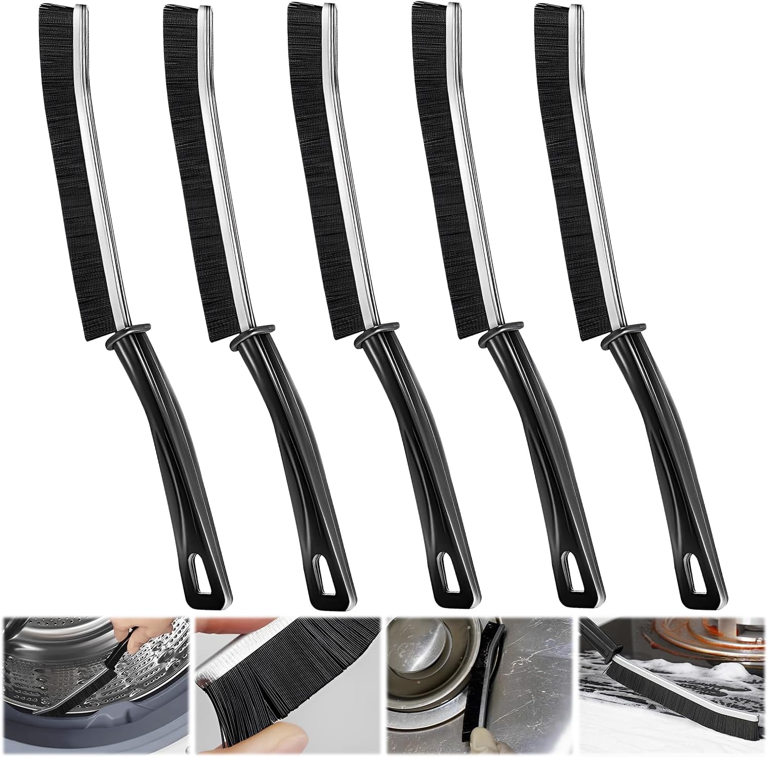 Mini Gap Cleaning Brush (Pack of 3) Hard Bristle Gap Brush for Cleaning Multipurpose Crevice Cleaning Brush Dead Corner Cleaning Brush Used for Home Toilet Bathroom Kitchen Tiles Window Slot