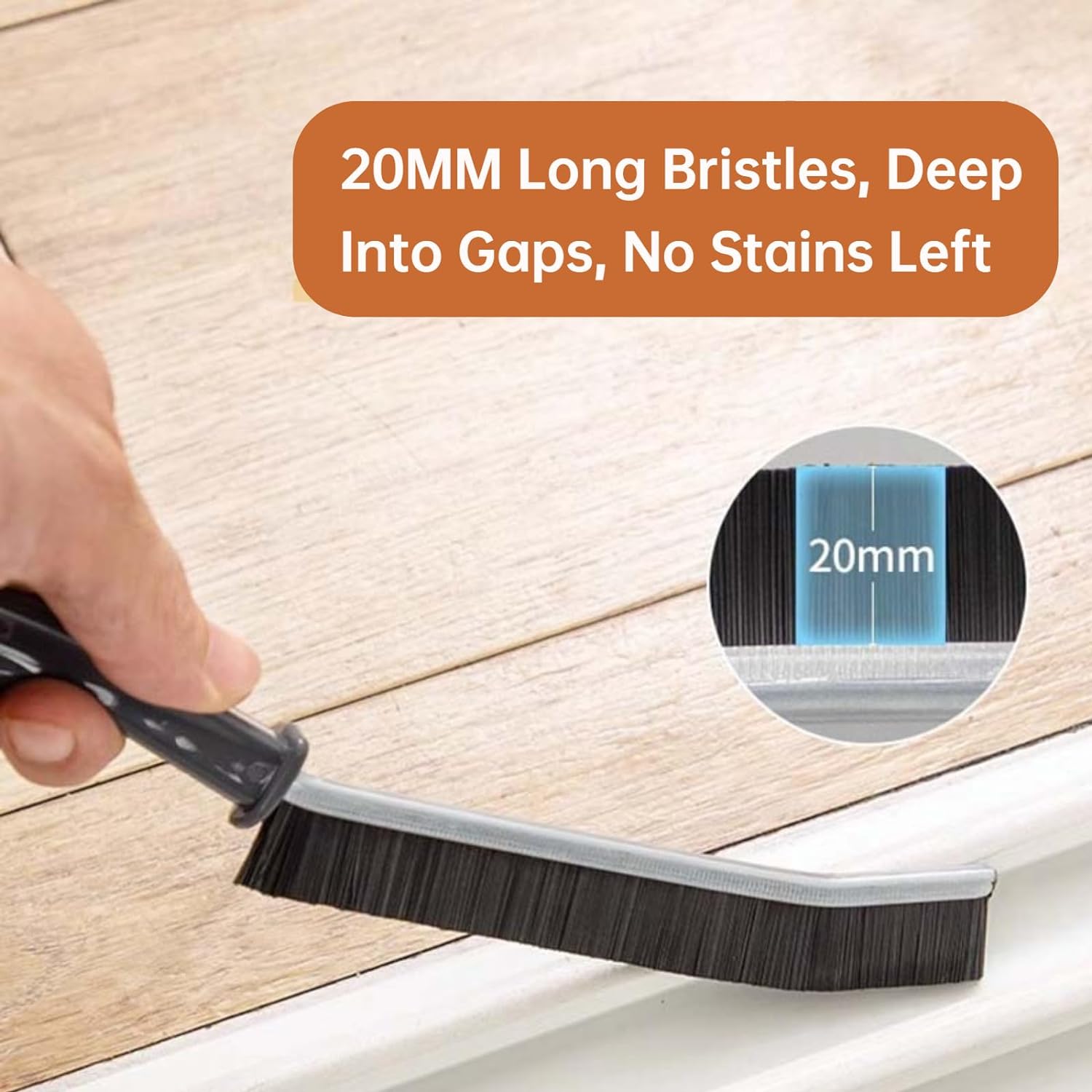 Mini Gap Cleaning Brush (Pack of 3) Hard Bristle Gap Brush for Cleaning Multipurpose Crevice Cleaning Brush Dead Corner Cleaning Brush Used for Home Toilet Bathroom Kitchen Tiles Window Slot