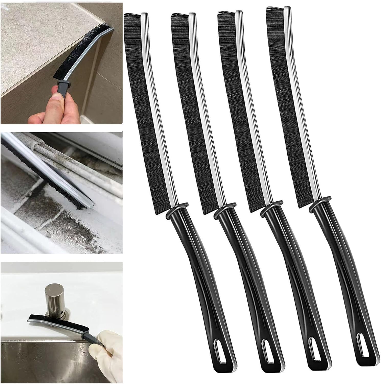 Mini Gap Cleaning Brush (Pack of 3) Hard Bristle Gap Brush for Cleaning Multipurpose Crevice Cleaning Brush Dead Corner Cleaning Brush Used for Home Toilet Bathroom Kitchen Tiles Window Slot