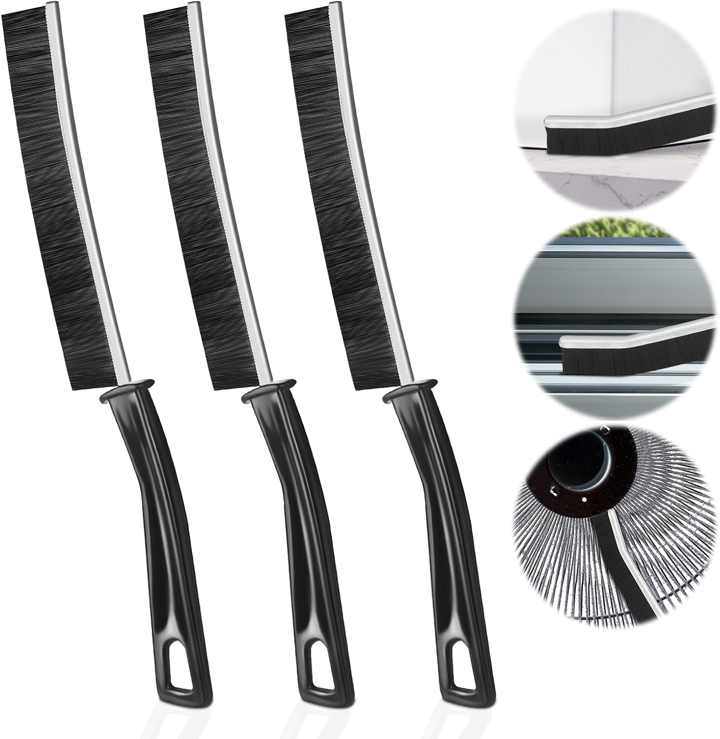 Mini Gap Cleaning Brush (Pack of 3) Hard Bristle Gap Brush for Cleaning Multipurpose Crevice Cleaning Brush Dead Corner Cleaning Brush Used for Home Toilet Bathroom Kitchen Tiles Window Slot