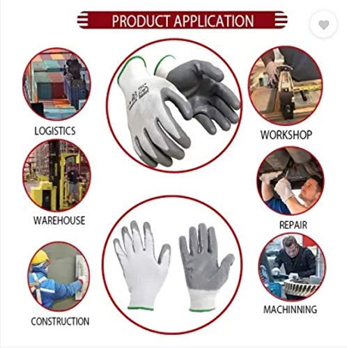 Anti Cutting Cut Resistant Hand Safety Gloves Cut-Proof Protection with Rubber Grade (5)