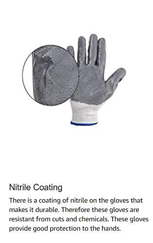 Anti Cutting Cut Resistant Hand Safety Gloves Cut-Proof Protection with Rubber Grade (5)