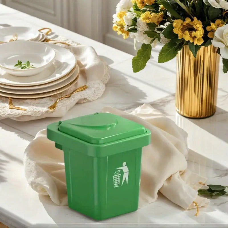 Wall-Mounted, No-Nail Dual-Use Trash Can And Ashtray with a Lid to Prevent Ash from Flying Suitable for Living Rooms, Bedrooms, Bathrooms, Public Restrooms & Offices