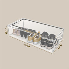 Multifunctional Transparent Shoe box Large capacity Stackable under the bed Shoes Storage box Bedroom Living room Storage Foldable Space-saving