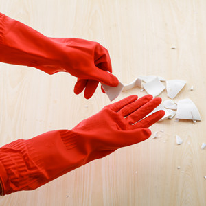 Dishwashing Gloves, Reusable Kitchen,Household and Industrial Cleaning Gloves, Long Sleeve, Thick Latex, Cleaning, Washing, Working, Painting, Gardening Gloves (Red)