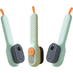 Multifunctional Shoe Brush with Liquid Box, Household Soft Fur Liquid Cleaning Shoe Brush, Long Handle Shoe Brush Press Type Automatic Liquid Shoe Brush