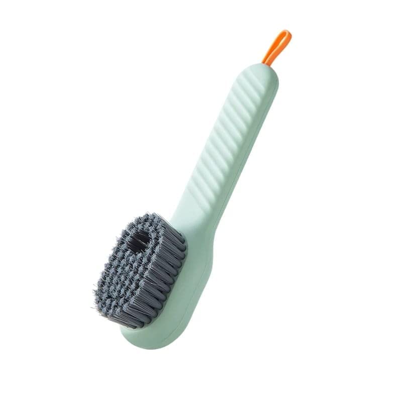 Multifunctional Shoe Brush with Liquid Box, Household Soft Fur Liquid Cleaning Shoe Brush, Long Handle Shoe Brush Press Type Automatic Liquid Shoe Brush