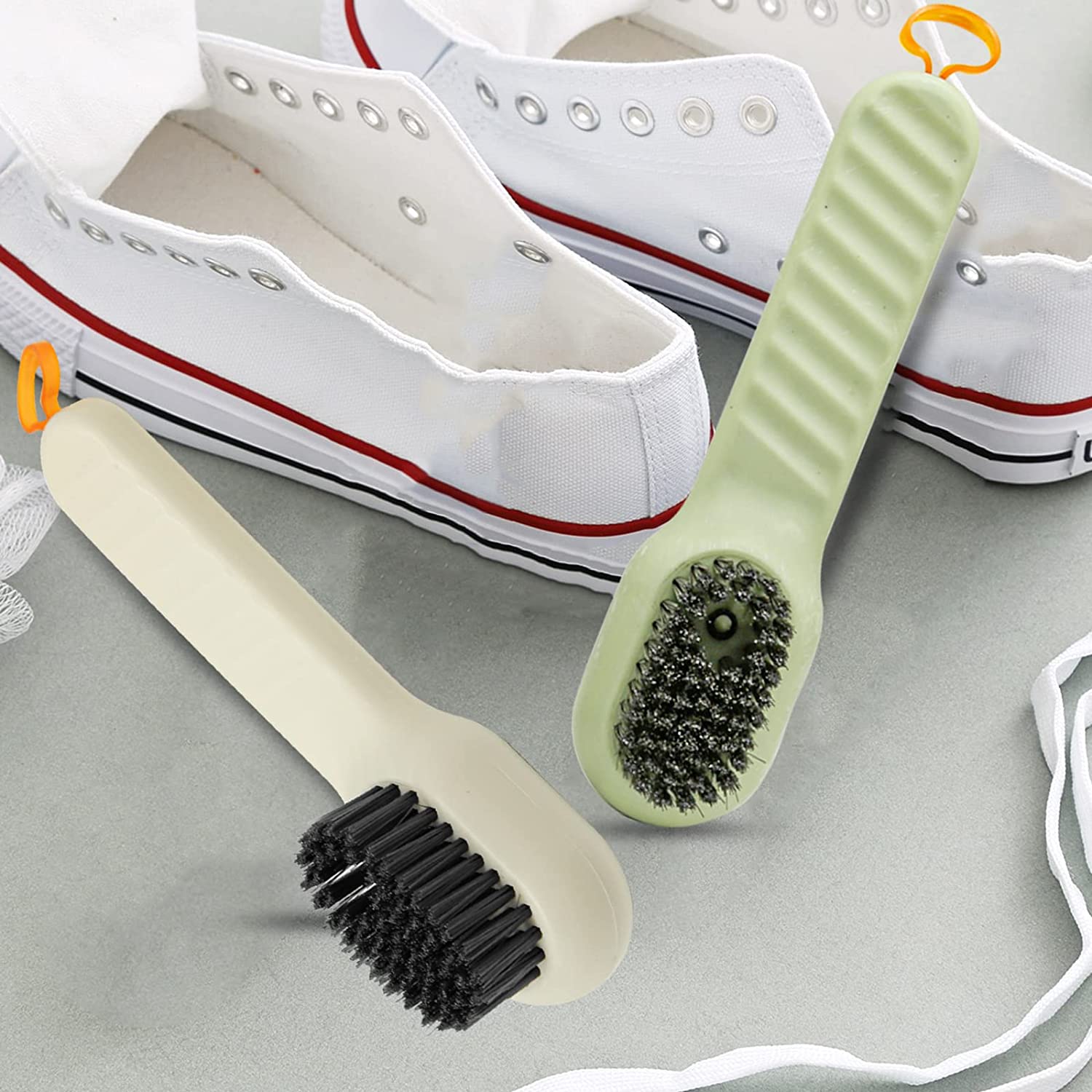 Multifunctional Shoe Brush with Liquid Box, Household Soft Fur Liquid Cleaning Shoe Brush, Long Handle Shoe Brush Press Type Automatic Liquid Shoe Brush
