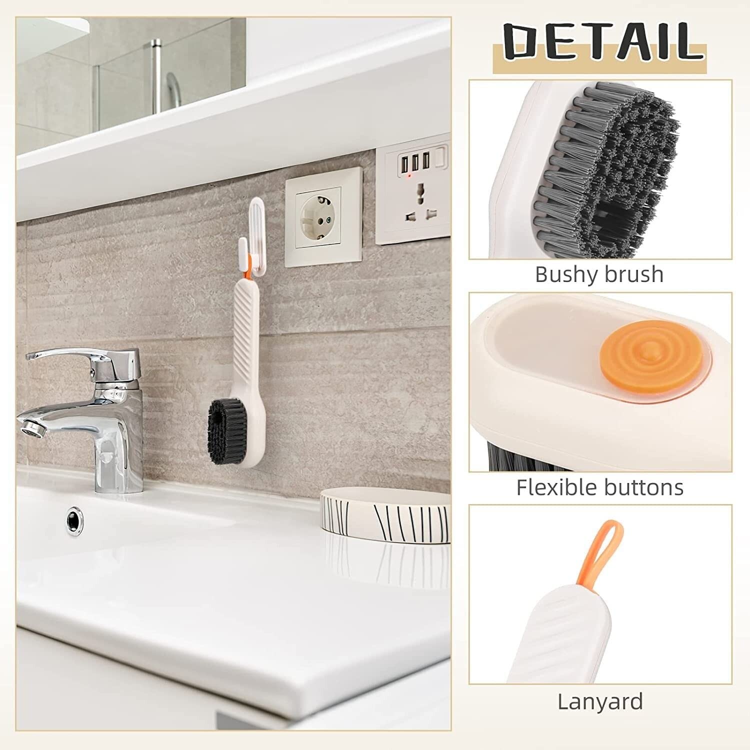 Multifunctional Shoe Brush with Liquid Box, Household Soft Fur Liquid Cleaning Shoe Brush, Long Handle Shoe Brush Press Type Automatic Liquid Shoe Brush