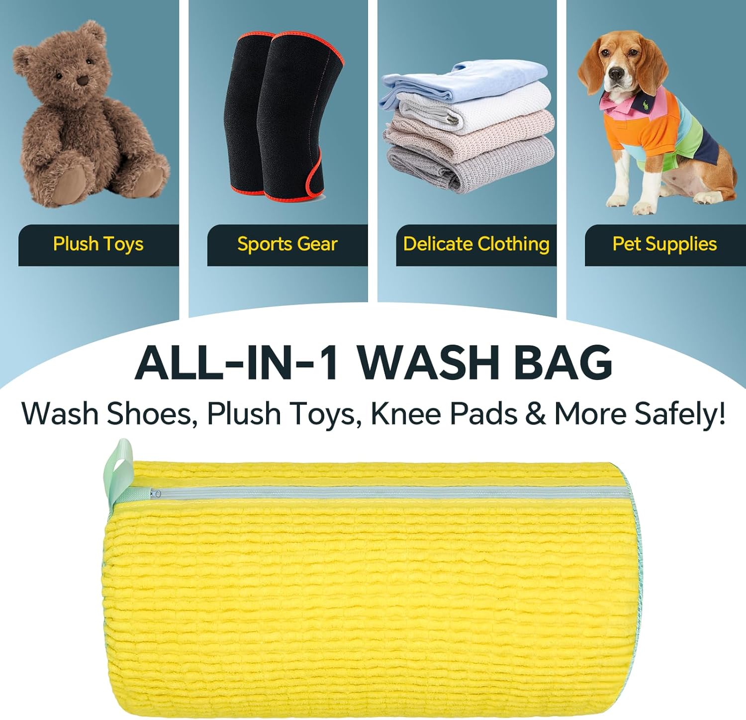 Shoe washing machine bag, Laundry shoe pouch for washer and dryer, Reusable and Durable Zipper Plush Washing Machine Bag for Sneakers, Delicates and Toys