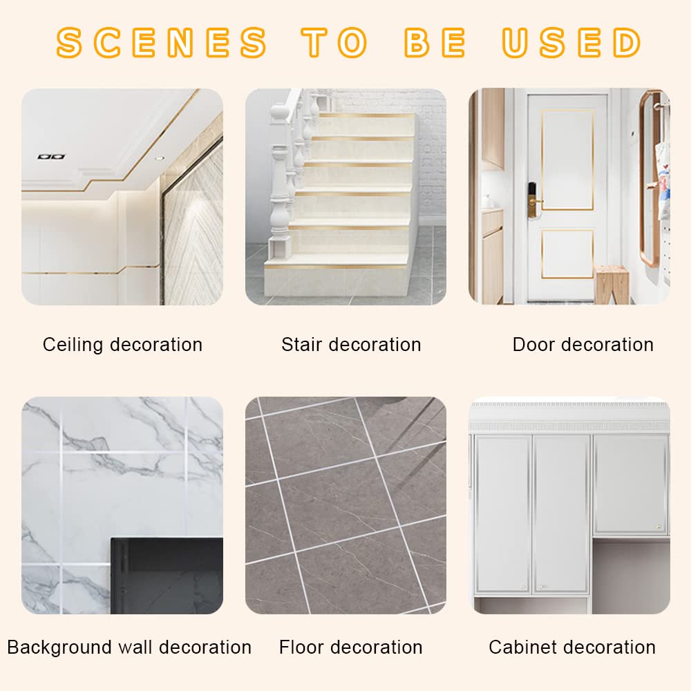 Tile stickers for flooring, tiles gap tape waterproof filling sticker,Self-Adhesive ceramic,marble Wall & Floor Decor Tape (0.5 cm * 50 Meter)