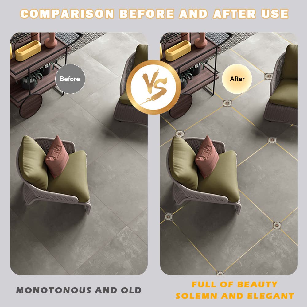 Tile stickers for flooring, tiles gap tape waterproof filling sticker,Self-Adhesive ceramic,marble Wall & Floor Decor Tape (0.5 cm * 50 Meter)