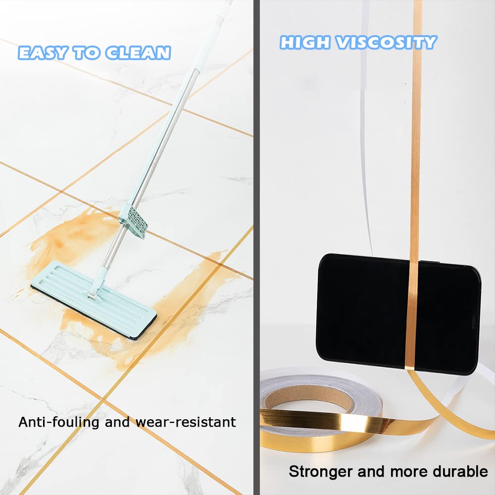 Tile stickers for flooring, tiles gap tape waterproof filling sticker,Self-Adhesive ceramic,marble Wall & Floor Decor Tape (0.5 cm * 50 Meter)