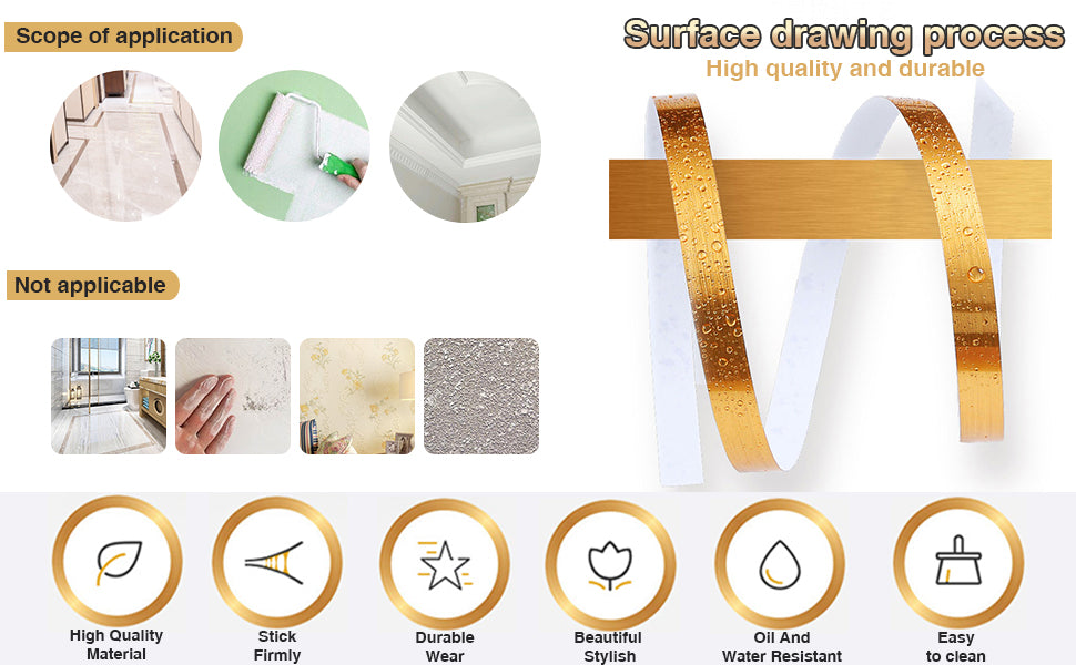 Tile stickers for flooring, tiles gap tape waterproof filling sticker,Self-Adhesive ceramic,marble Wall & Floor Decor Tape (0.5 cm * 50 Meter)