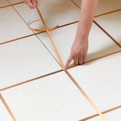 Tile stickers for flooring, tiles gap tape waterproof filling sticker,Self-Adhesive ceramic,marble Wall & Floor Decor Tape (0.5 cm * 50 Meter)