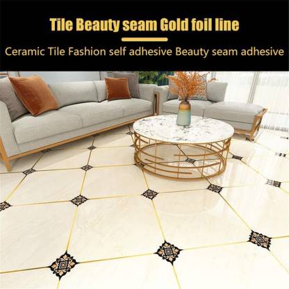 Tile stickers for flooring, tiles gap tape waterproof filling sticker,Self-Adhesive ceramic,marble Wall & Floor Decor Tape (0.5 cm * 50 Meter)