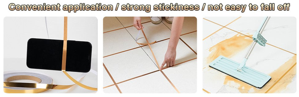 Tile stickers for flooring, tiles gap tape waterproof filling sticker,Self-Adhesive ceramic,marble Wall & Floor Decor Tape (0.5 cm * 50 Meter)