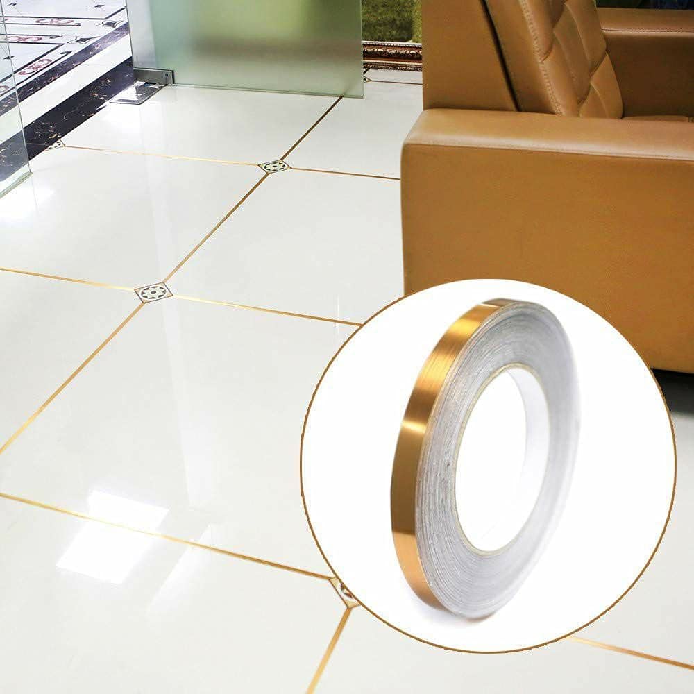 Tile stickers for flooring, tiles gap tape waterproof filling sticker,Self-Adhesive ceramic,marble Wall & Floor Decor Tape (0.5 cm * 50 Meter)