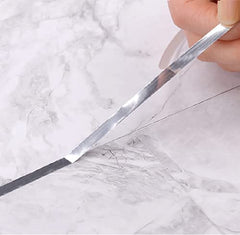 Tile Stickers Decorative Floor Wall Sticker Foil Line Peel and Stick Adhesive Waterproof Gap Cover for Kitchen Bathroom Living Room Bedroom (1pc Roll) Silver (50 mtr)