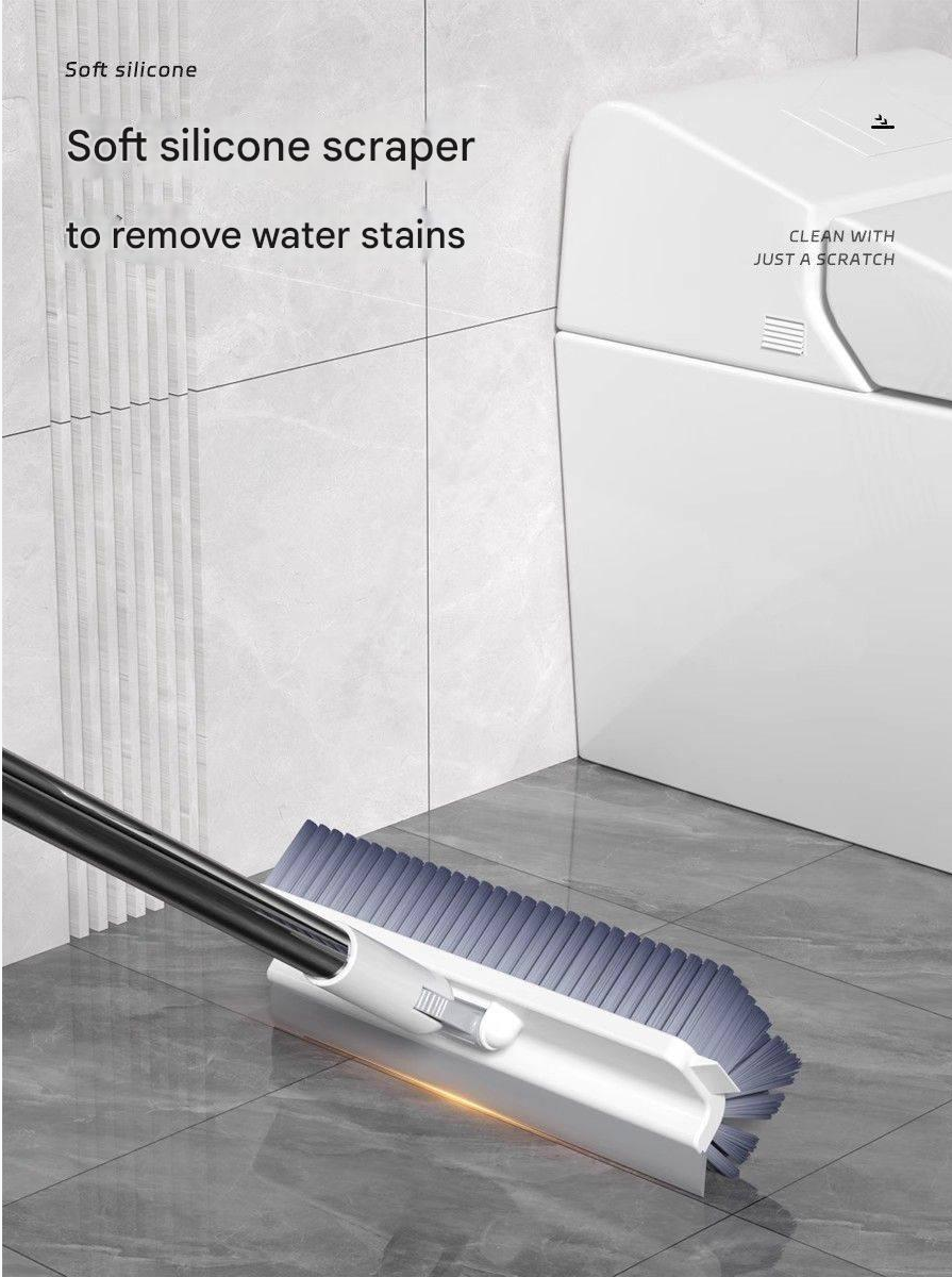 3 in 1 Multifunctional Floor Scrub Brush with Long Handle180°Rotating Stiff Bristle Scrape Brush for Cleaning Wall Corner Patio Bathroom Garage Kitchen Wall Deck Tub Tile