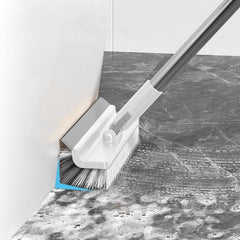 3 in 1 Multifunctional Floor Scrub Brush with Long Handle180°Rotating Stiff Bristle Scrape Brush for Cleaning Wall Corner Patio Bathroom Garage Kitchen Wall Deck Tub Tile