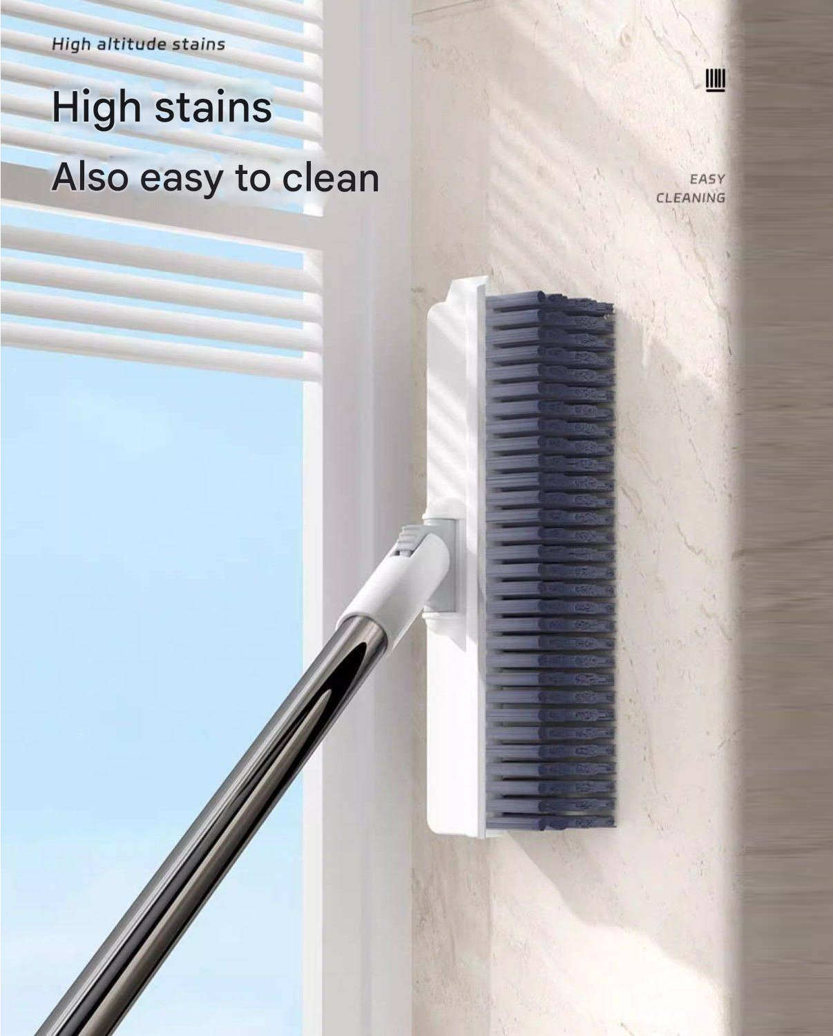 3 in 1 Multifunctional Floor Scrub Brush with Long Handle180°Rotating Stiff Bristle Scrape Brush for Cleaning Wall Corner Patio Bathroom Garage Kitchen Wall Deck Tub Tile