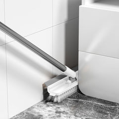 3 in 1 Multifunctional Floor Scrub Brush with Long Handle180°Rotating Stiff Bristle Scrape Brush for Cleaning Wall Corner Patio Bathroom Garage Kitchen Wall Deck Tub Tile