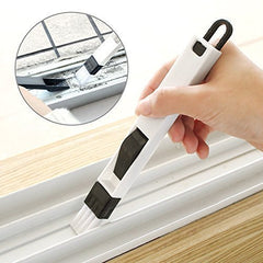 Plastic Corners & Edges Dust Multipurpose Use Cleaning Brush for Window Frame, Keyboard with Mini Dustpan, 2-Pieces