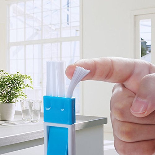 Plastic Corners & Edges Dust Multipurpose Use Cleaning Brush for Window Frame, Keyboard with Mini Dustpan, 2-Pieces