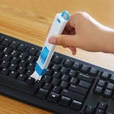 Plastic Corners & Edges Dust Multipurpose Use Cleaning Brush for Window Frame, Keyboard with Mini Dustpan, 2-Pieces