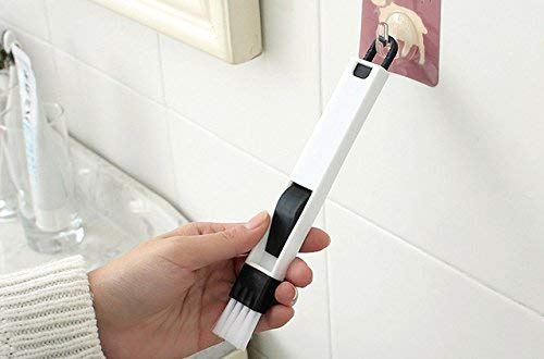 Plastic Corners & Edges Dust Multipurpose Use Cleaning Brush for Window Frame, Keyboard with Mini Dustpan, 2-Pieces
