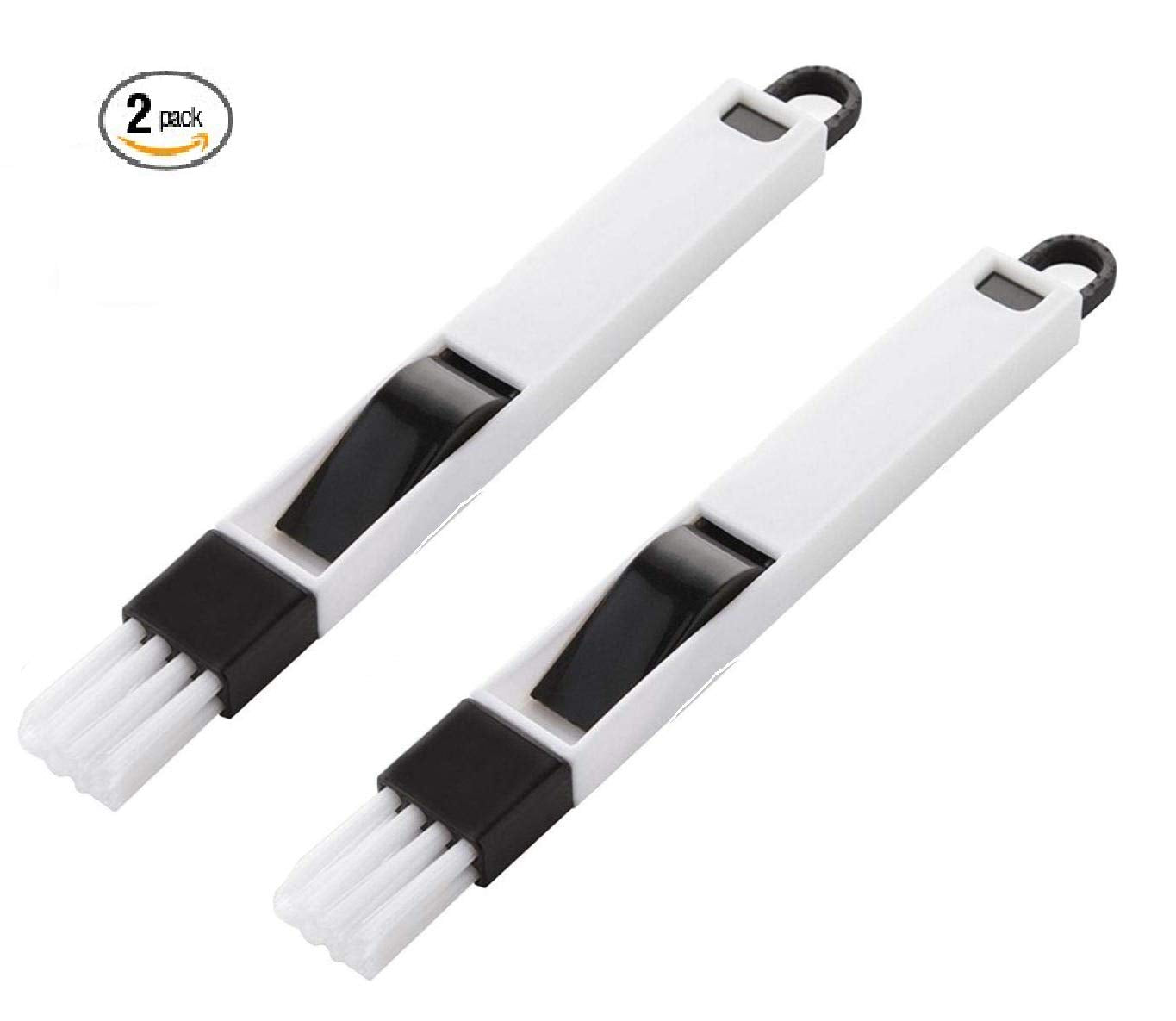 Plastic Corners & Edges Dust Multipurpose Use Cleaning Brush for Window Frame, Keyboard with Mini Dustpan, 2-Pieces
